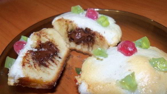 Рецепт Ванильные кексы с шоколадной начинкой