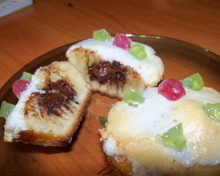 Ванильные кексы с шоколадной начинкой