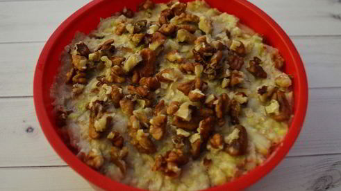 яблочный кекс с грецкими орехами