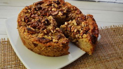 яблочный кекс с грецкими орехами