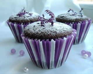 Заварные шоколадные кексы с заварным кремом