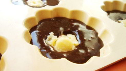 заварные шоколадные кексы с заварным кремом