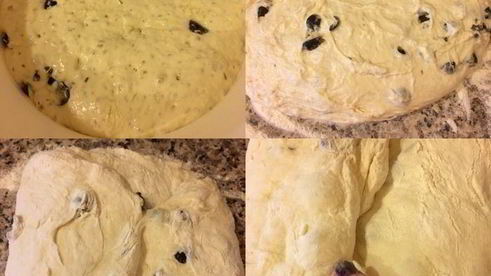 домашний хлеб с розмарином и оливками