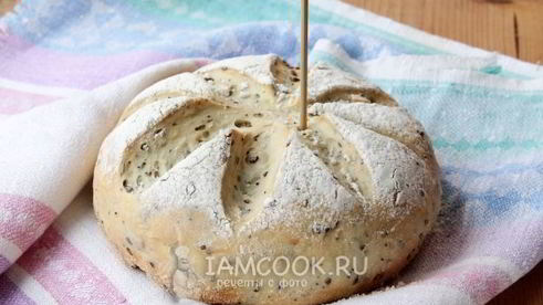 хлеб с семенами льна и овсяными хлопьями