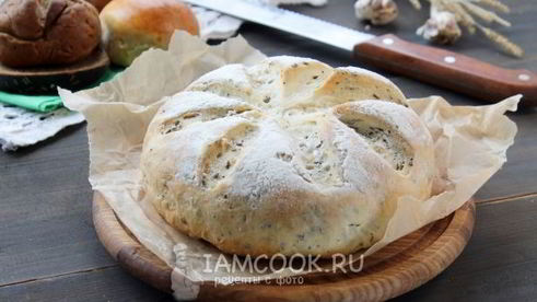 хлеб с семенами льна и овсяными хлопьями