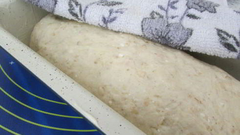 хлеб с творогом и овсяными хлопьями