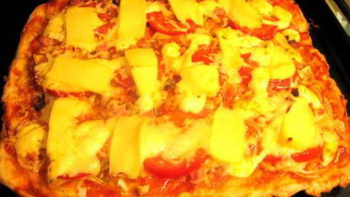 хлеб закусочный с оливками и сыром