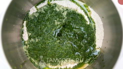 шпинатный хлеб с цельнозерновой мукой в духовке