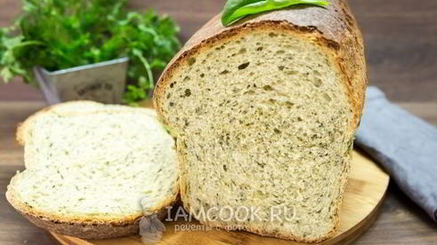 шпинатный хлеб с цельнозерновой мукой в духовке