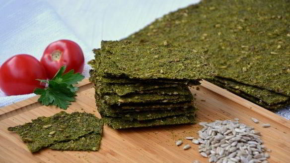 Рецепт Зеленые хлебцы с семечками