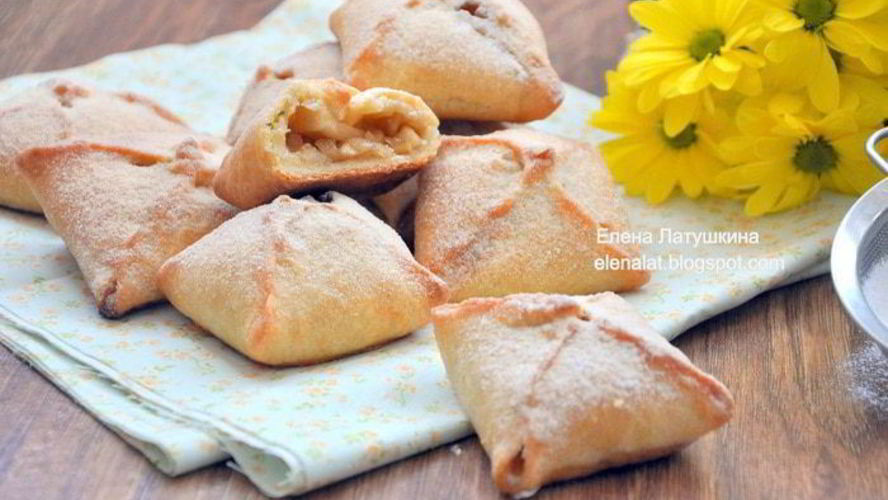 Рецепт конвертики с карамельными яблочками
