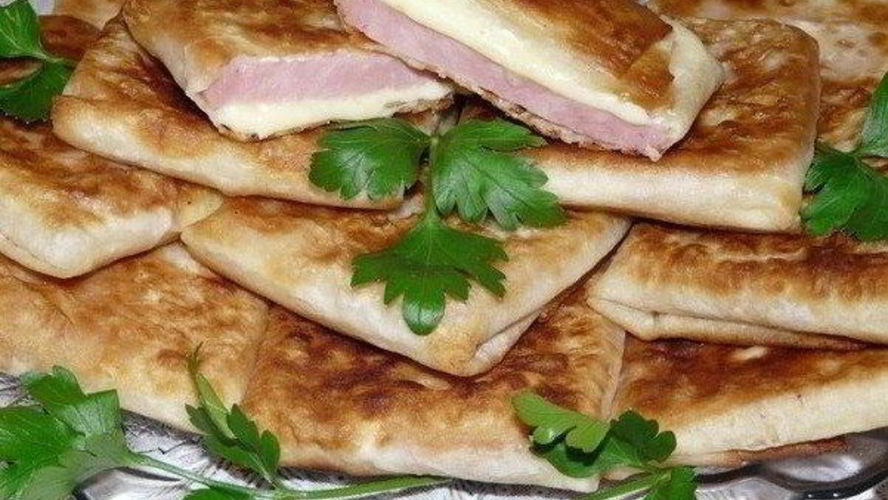Рецепт конвертики с ветчиной и сыром