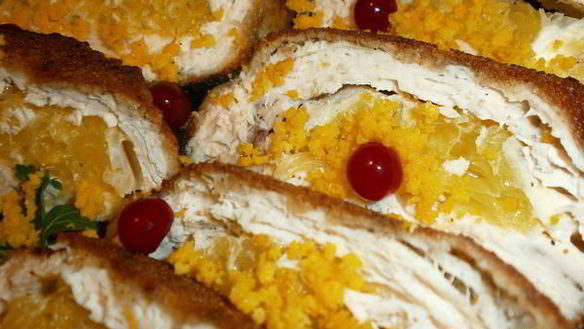 Рецепт Куриные конвертики с апельсинами