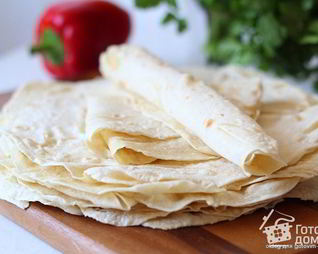 Домашний тонкий лаваш без дрожжей