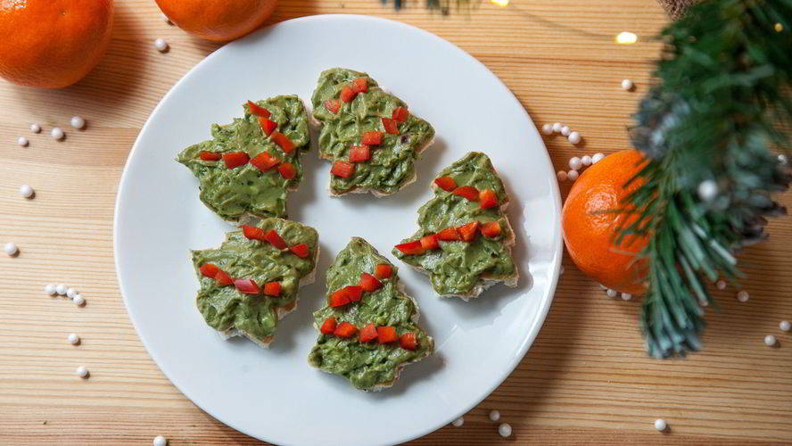 Рецепт елочки из лаваша с гуакамоле