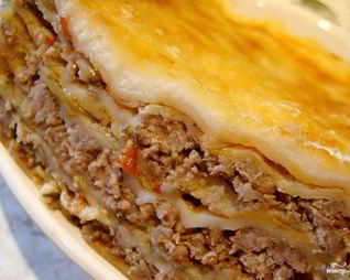 Фарш с лавашем