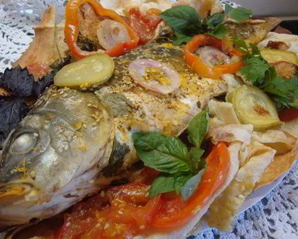 Фирменный карп в лаваше