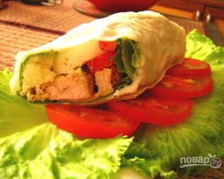 Грудка в лаваше