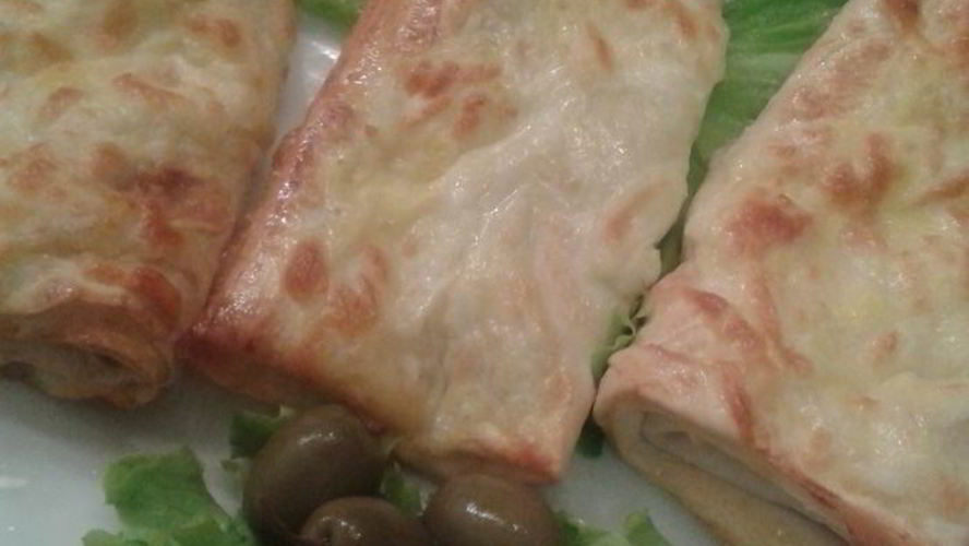 Рецепт лаваш под грилем с сырной корочкой