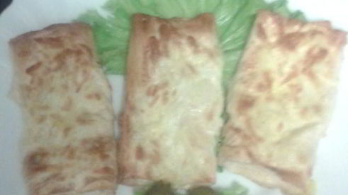 лаваш под грилем с сырной корочкой