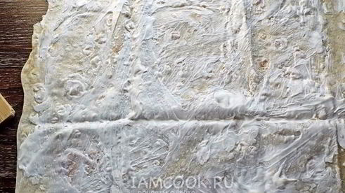 лаваш с корейской морковкой и ветчиной