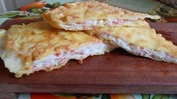 Рецепт Лаваш с крабовыми палочками