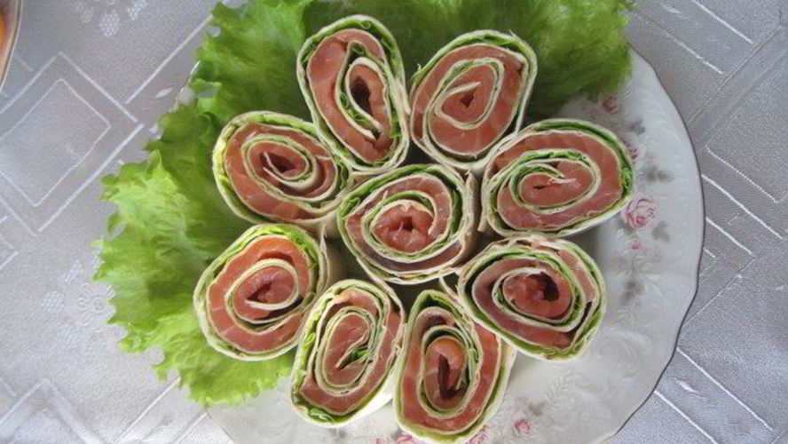 Рецепт лаваш с красной рыбой