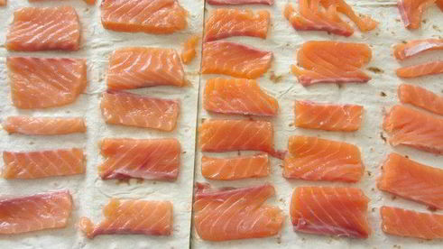 лаваш с красной рыбой