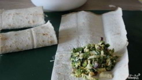 лаваш с луком и яйцом