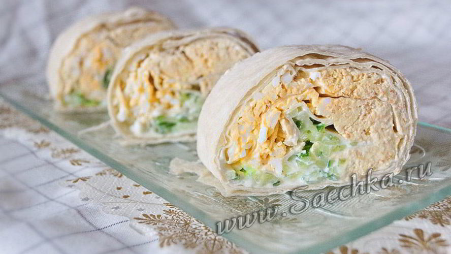 Рецепт лаваш с рыбным паштетом