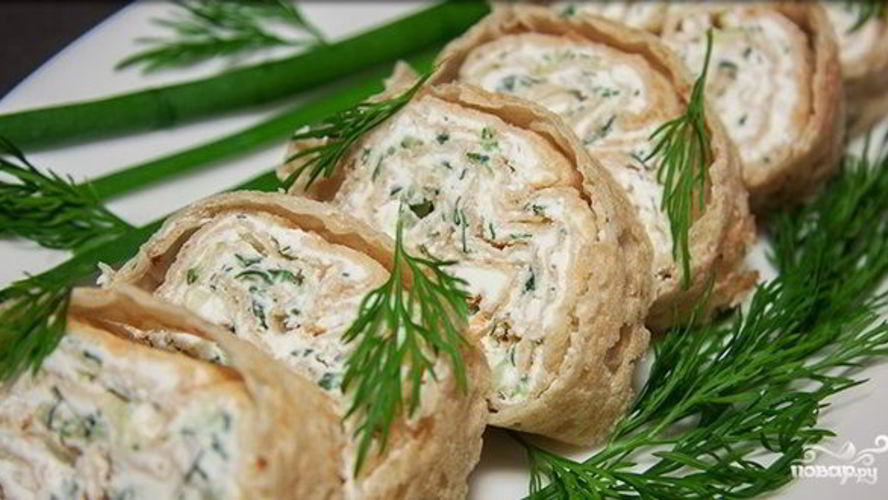 Рецепт лаваш с сыром и чесноком