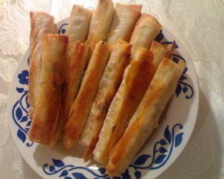 Лаваш с сыром и зеленью