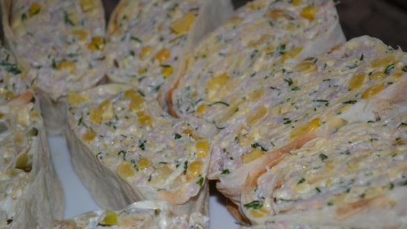 Рецепт Лаваш с ветчиной и сыром