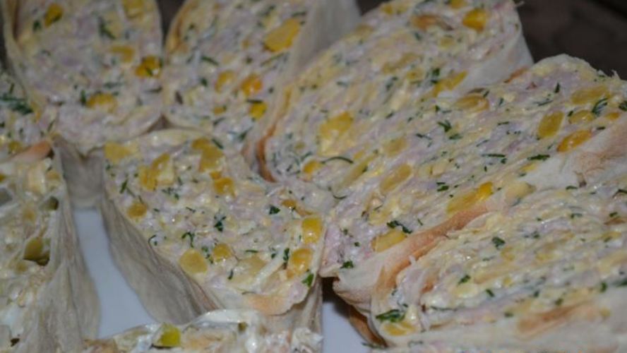 Рецепт лаваш с ветчиной и сыром