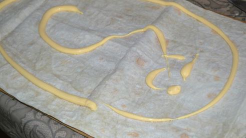 лаваш с ветчиной и сыром