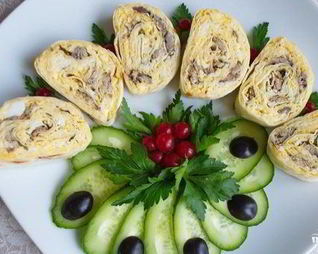 Лаваш со шпротами