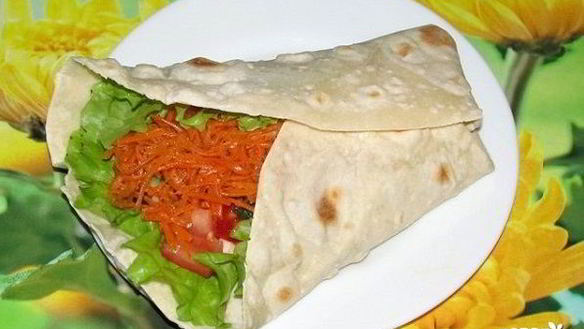 Рецепт Начинка для лаваша с корейской морковкой