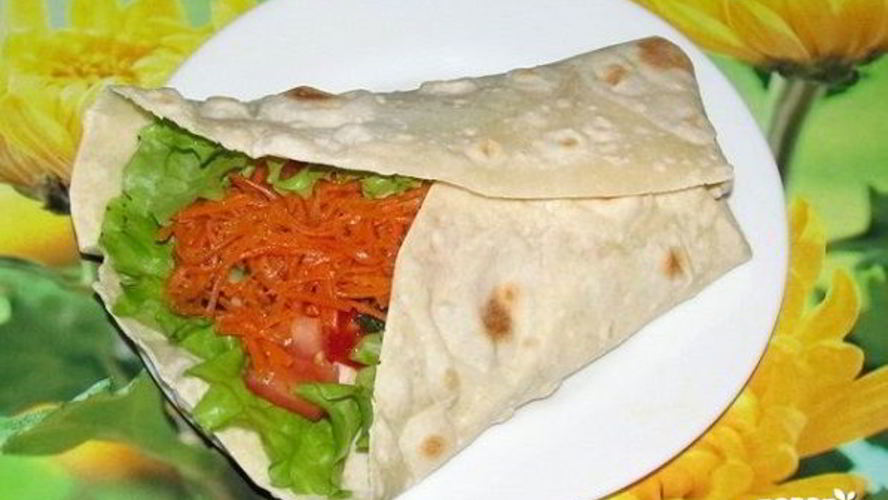 Рецепт начинка для лаваша с корейской морковкой