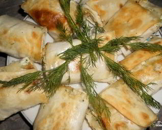 Рулет с творогом из лаваша