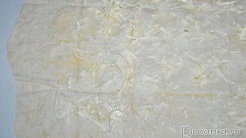 рулет с яблоками из лаваша