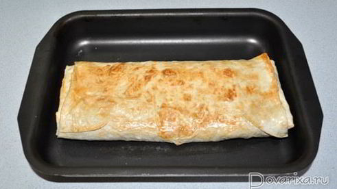 рулет с яблоками из лаваша