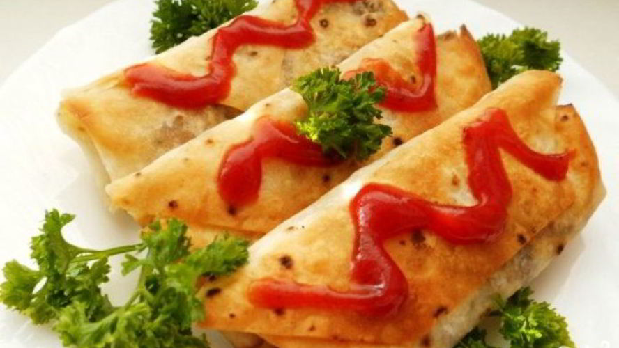 Рецепт рулетики из лаваша с грибами