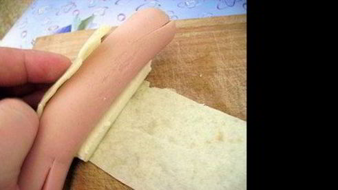 сосиски с сыром в лаваше