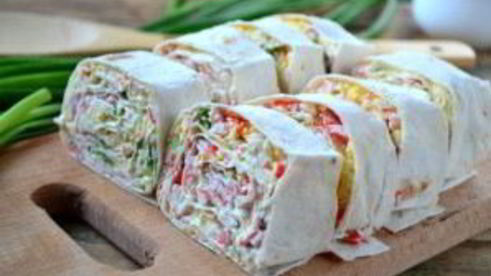 закуска из лаваша с крабовыми палочками