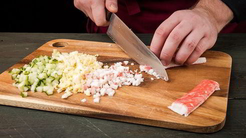 закуска в лаваше из крабовых палочек