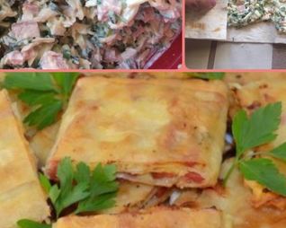 Жареный лаваш с начинкой