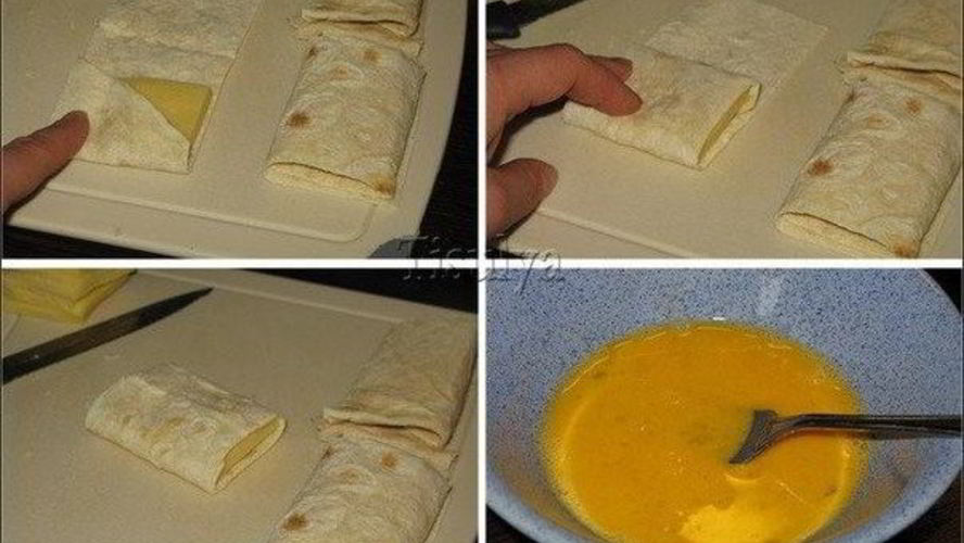 Рецепт жареный сыр в лаваше