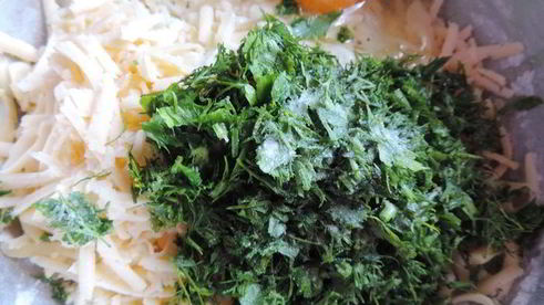 духовые лепешки с сырно-творожной начинкой