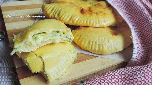 духовые лепешки с сырно-творожной начинкой