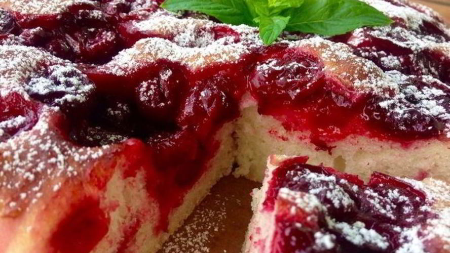 Рецепт фокачча с вишней